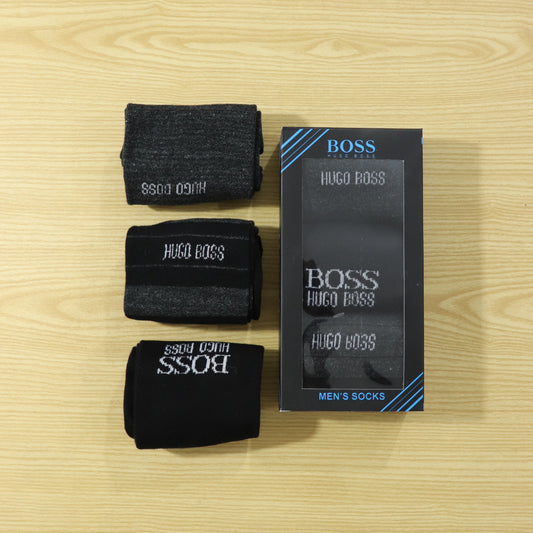 SKS016-HGBSS PACK OF 3 BRANDED FULL LENGHT SOCKS BOX