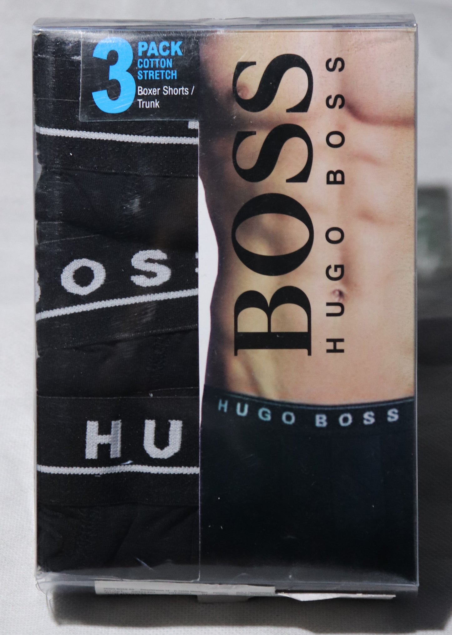 BB002-HGOBSS ALL BLACK PACK OF 3 BOXER BRIEFS