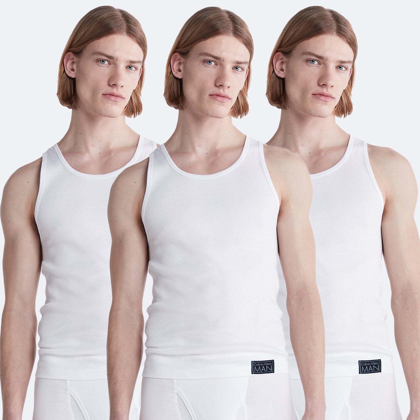 CLKLN PACK OF 3 COMBED COTTON STRETCH UNDERSHIRTS (VEST)