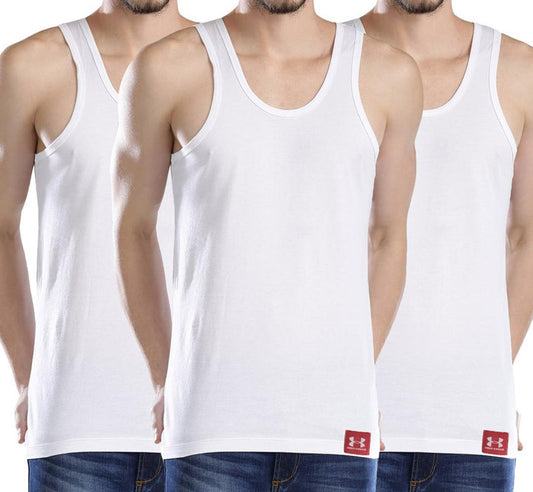V05-UNARM PACK OF 3 COMBED COTTON STRETCH UNDERSHIRTS (VEST)